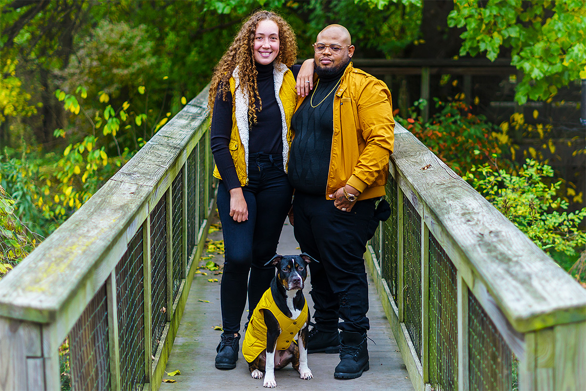 Family, Portraits, Pet, Fall, Leaves, Park