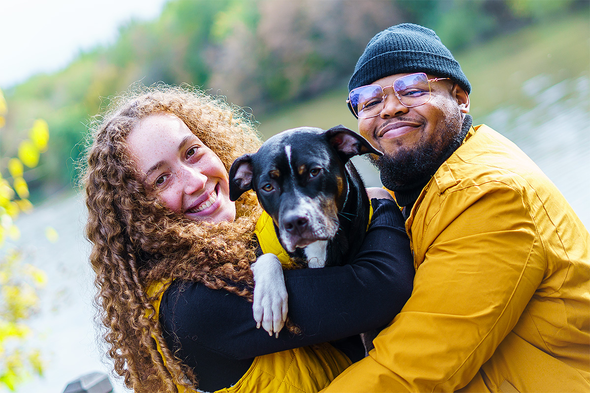 Family, Portraits, Pet, Fall, Leaves, Park