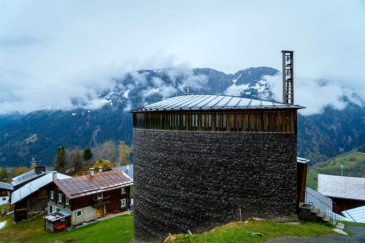 Chapel, Architecture, Exterior, Travel, Switzerland, Wood Shingles