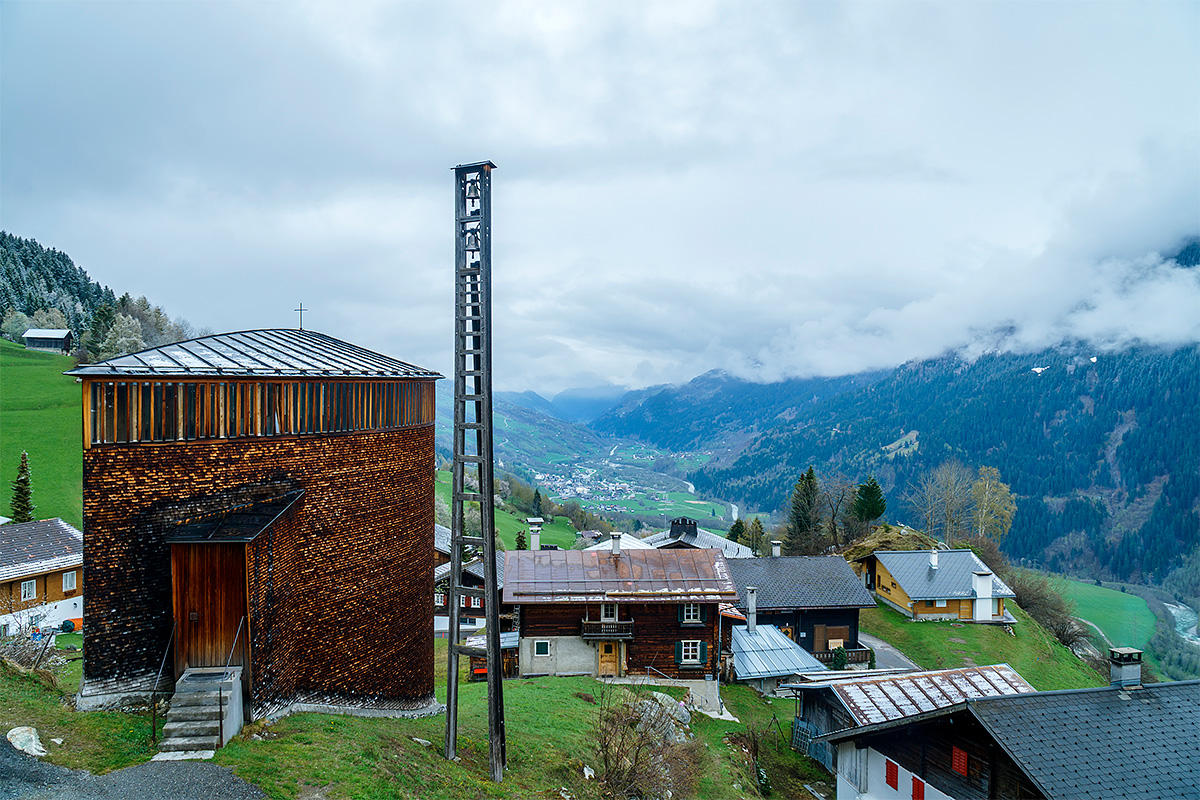 Chapel, Architecture, Exterior, Travel, Switzerland, Wood Shingles